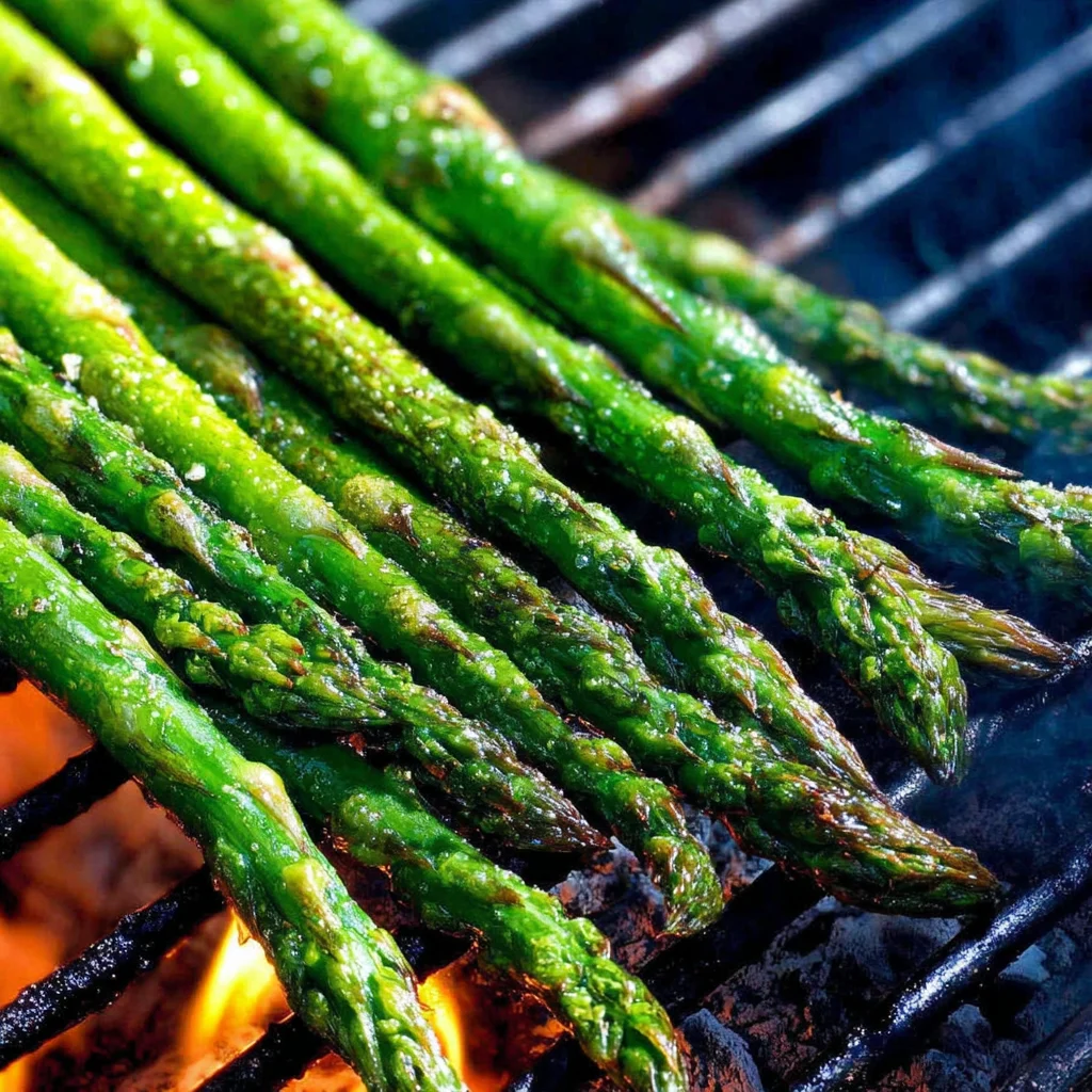 Grüner Spargel grillen
