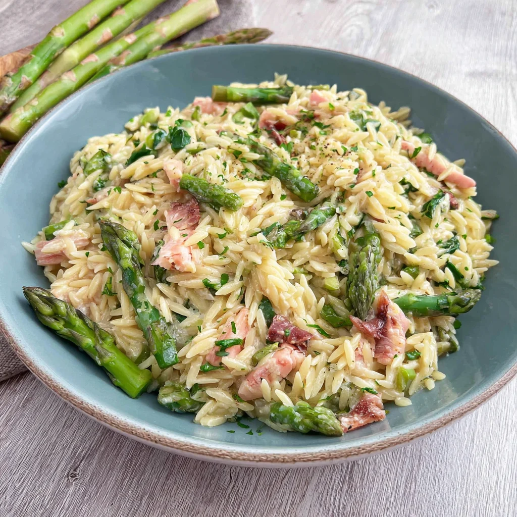 Spargel Orzo Pasta