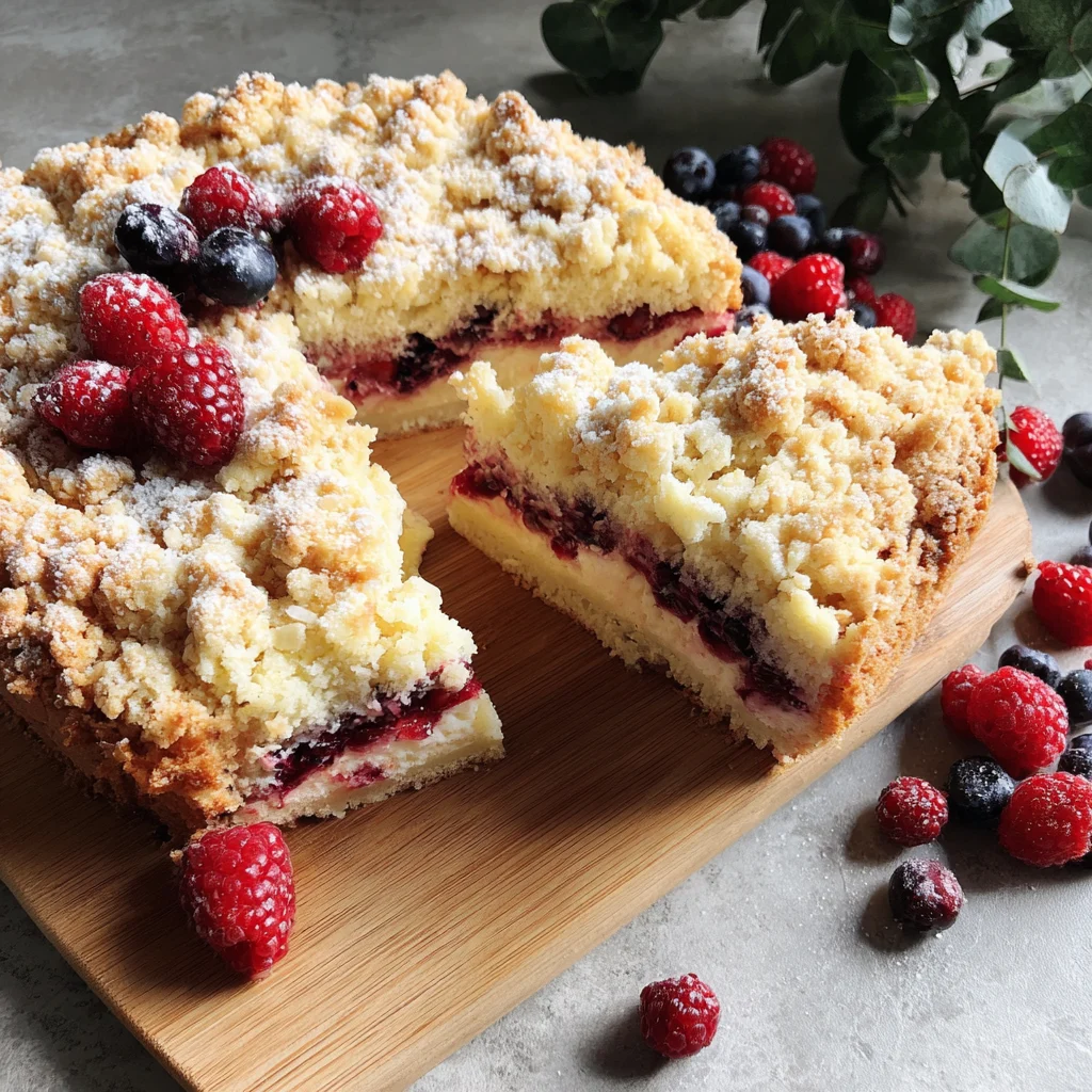 Streuselkuchen mit Beeren