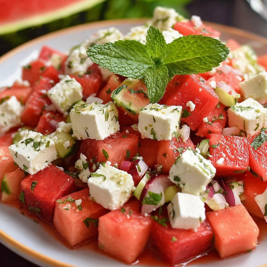 Melone Feta Salat