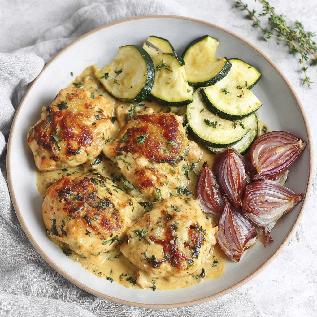 Zucchini Zwiebel Hähnchen